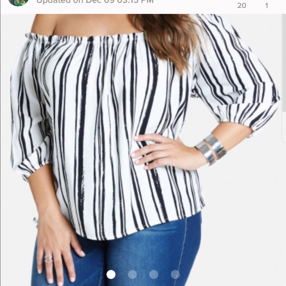 Cute Black and White off the shoulder too!
